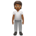 🧍🏾 person standing: medium-dark skin tone display on Apple